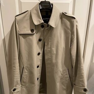 Express Khaki (Minus The) Leather Trench Coat M Raincoat